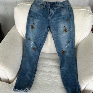 Lucky embroidered jeans.